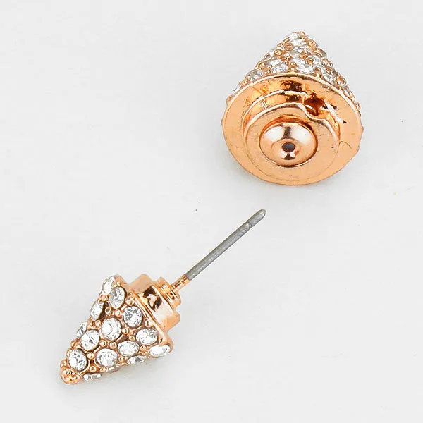iLLASPARKZ Crystal Spike Double Sided Stud Earrings