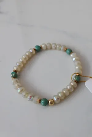 Inspire Designs White/Green Bracelet