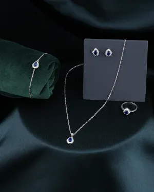 Intricate Silver Necklace and Earring Set