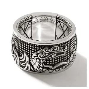 John Hardy Legends Naga Sterling Silver Band Ring | 14mm | Size 10