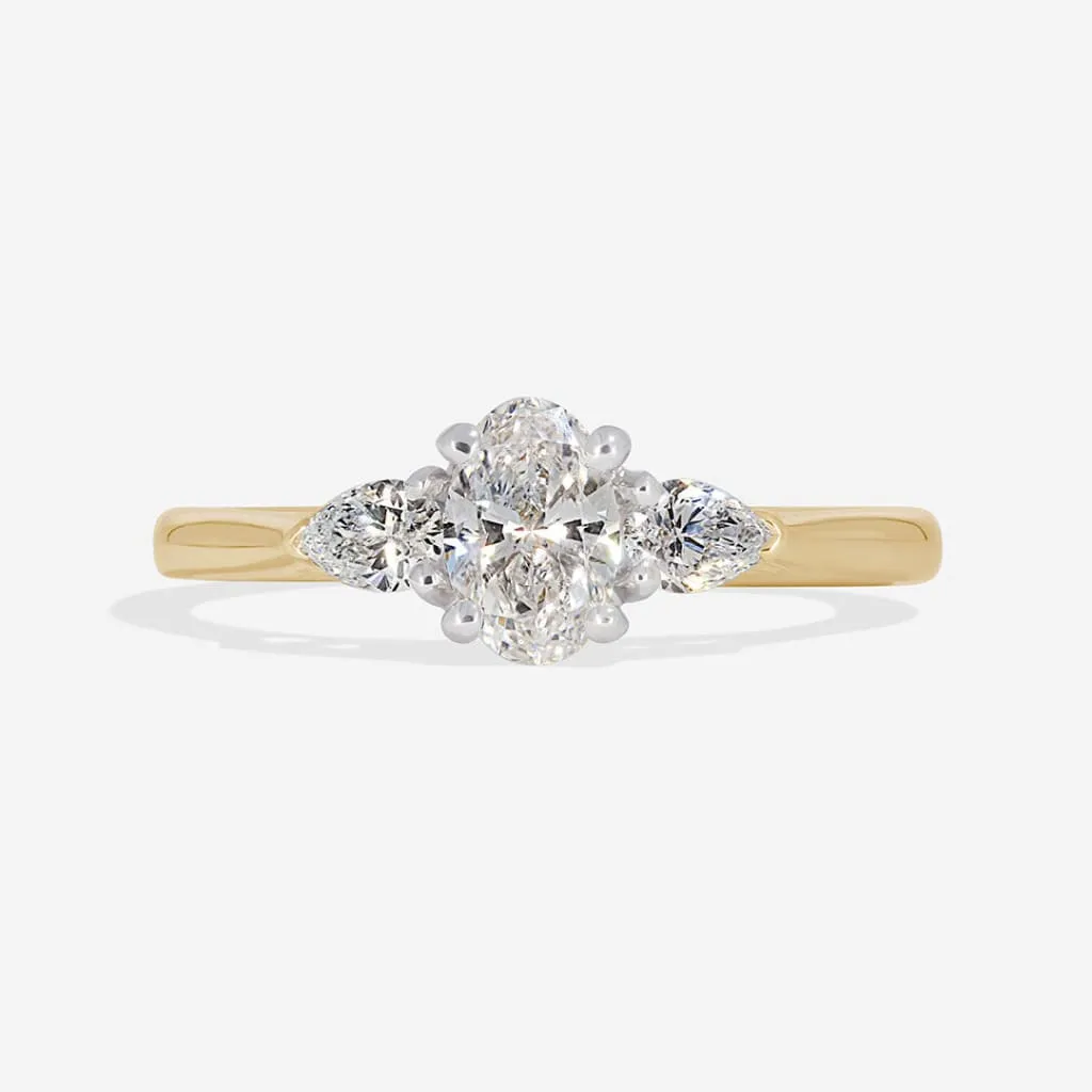 KAI | Oval 3-Stone Diamond Set in 18ct Gold 0.60ct