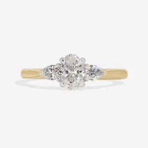 KAI | Oval 3-Stone Diamond Set in 18ct Gold 0.60ct