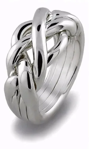 LADIES 4 band GOLD Puzzle Ring LG-4125