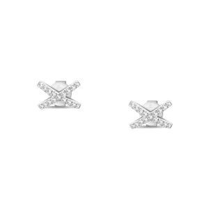 LARGE X-SHAPED CROSS DIAMOND EARRINGS