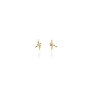 Lightning Bolt Pave Earring