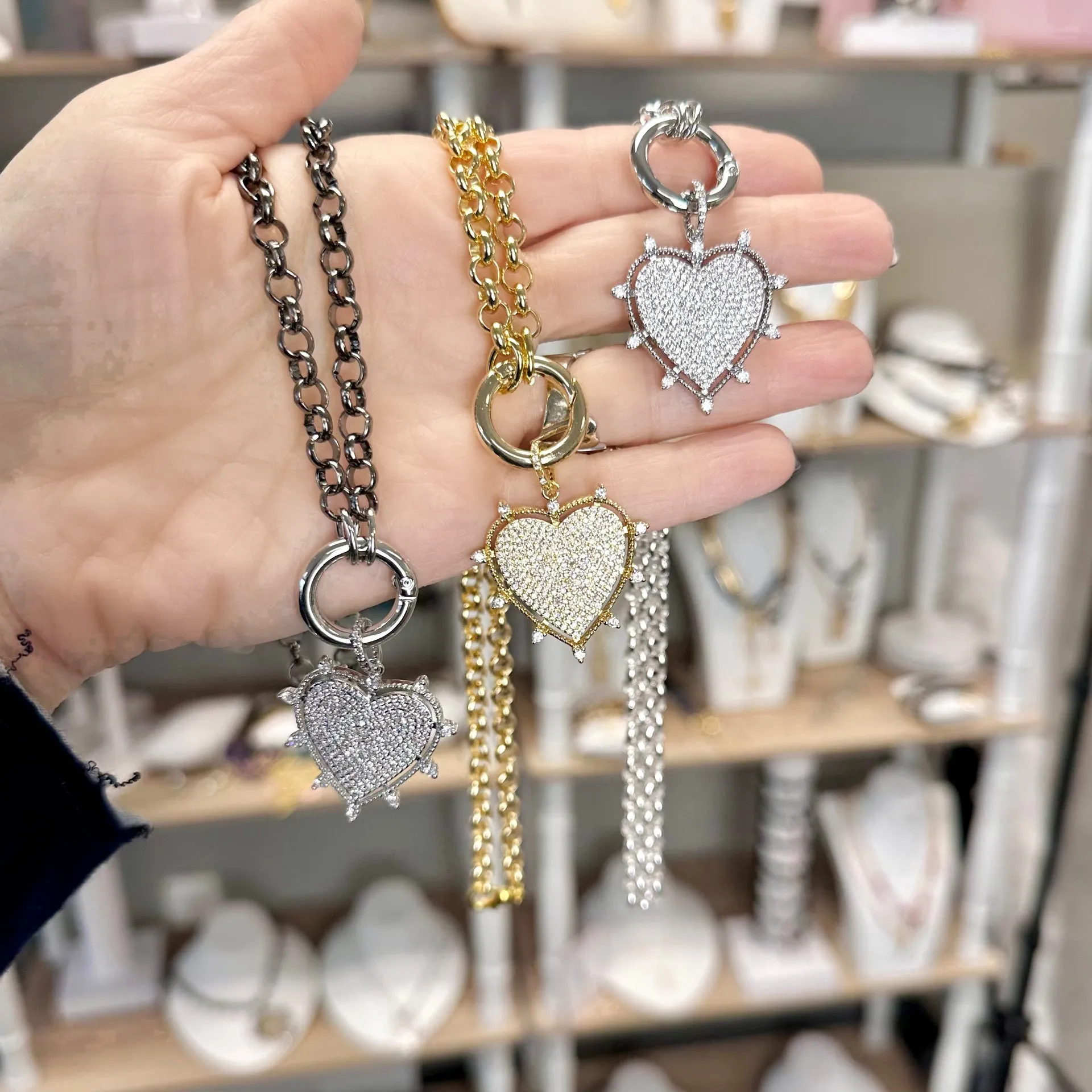 Lindsay Stunning Pave CZ Heart Pendant