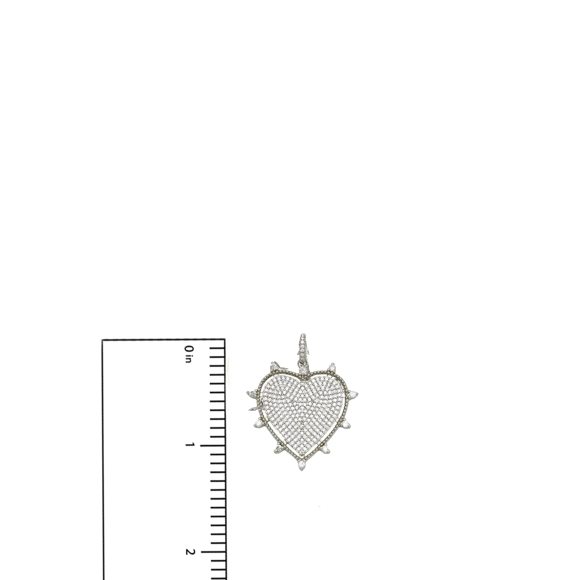 Lindsay Stunning Pave CZ Heart Pendant