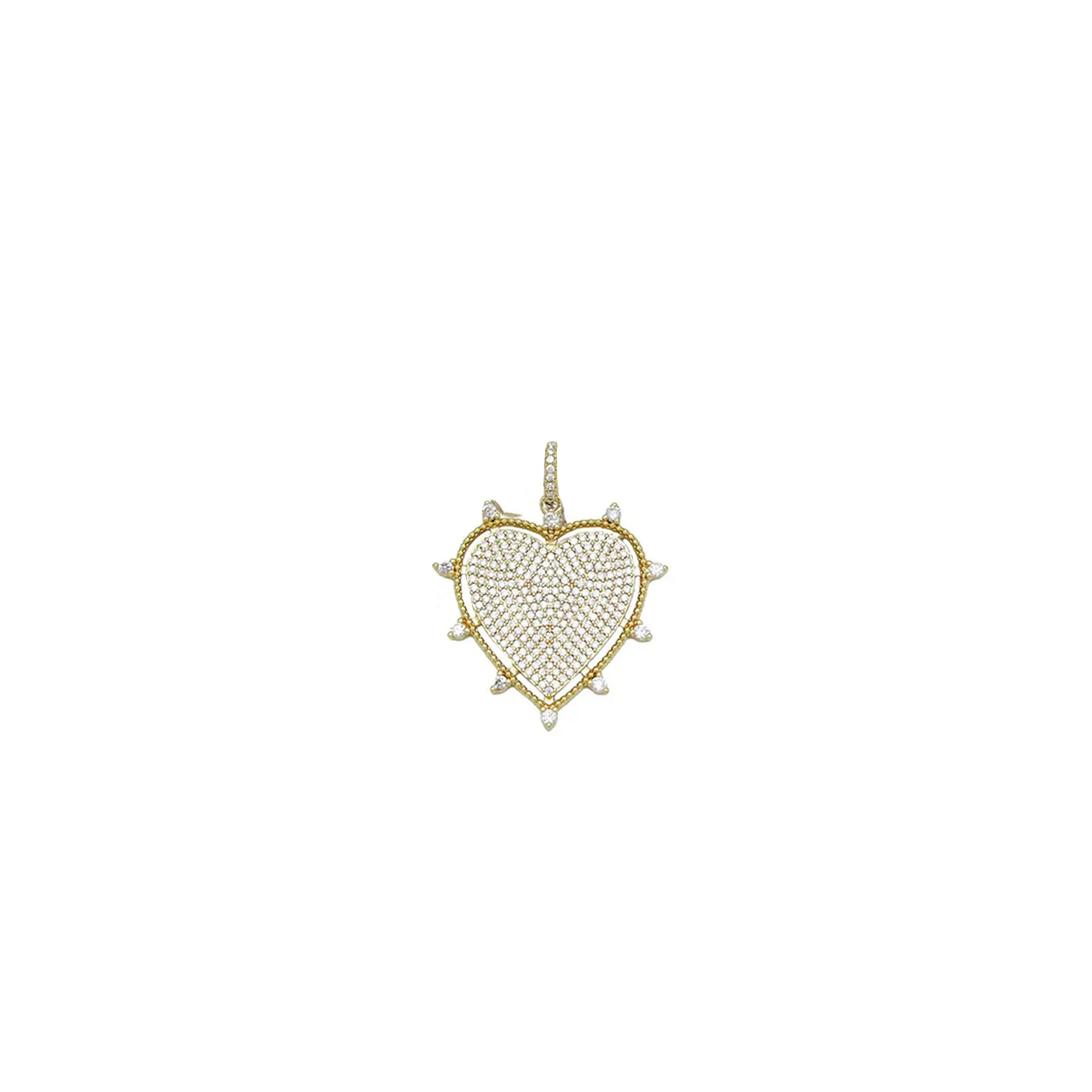 Lindsay Stunning Pave CZ Heart Pendant