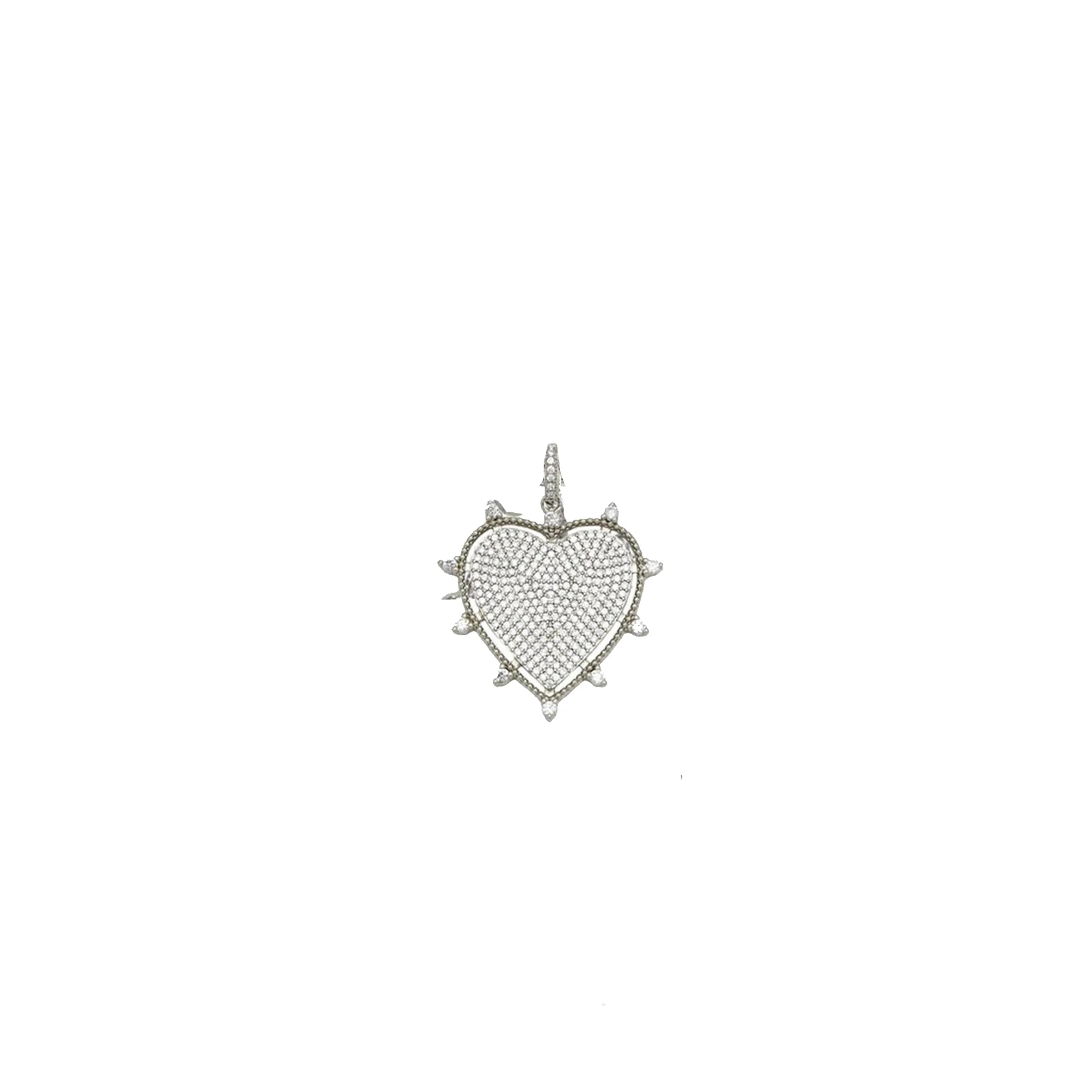Lindsay Stunning Pave CZ Heart Pendant
