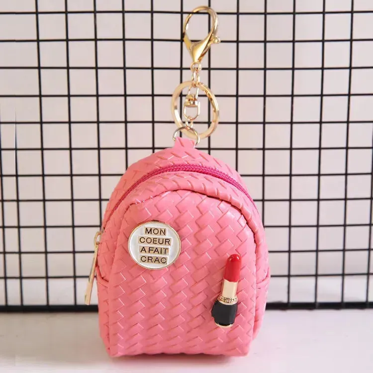 Lipstick Loot Mini Coin Purse Keychain