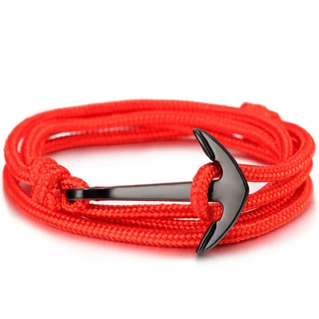 LIVVY 2018 Wholesale Black Bracelet Bohemian Rope Channel Jewelry Leather Bracelet Punk Casual Men's Jewelry