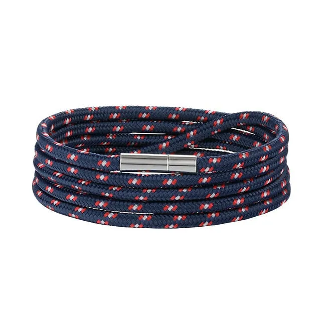LIVVY 2018 Wholesale Black Bracelet Bohemian Rope Channel Jewelry Leather Bracelet Punk Casual Men's Jewelry