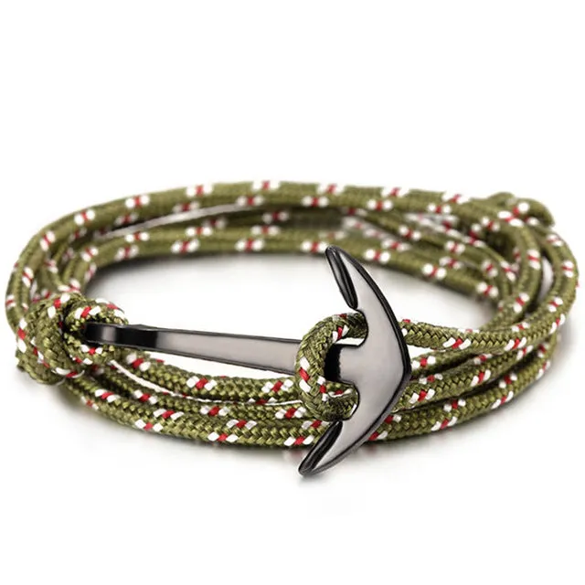 LIVVY 2018 Wholesale Black Bracelet Bohemian Rope Channel Jewelry Leather Bracelet Punk Casual Men's Jewelry