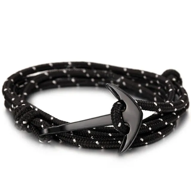 LIVVY 2018 Wholesale Black Bracelet Bohemian Rope Channel Jewelry Leather Bracelet Punk Casual Men's Jewelry