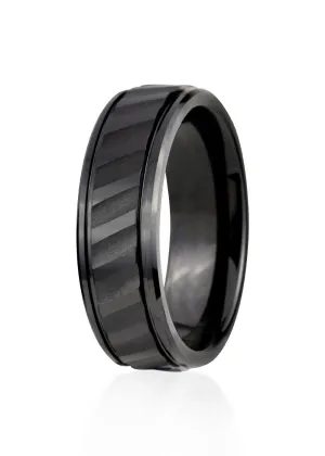 Liwuna Ring in Black Ceramic