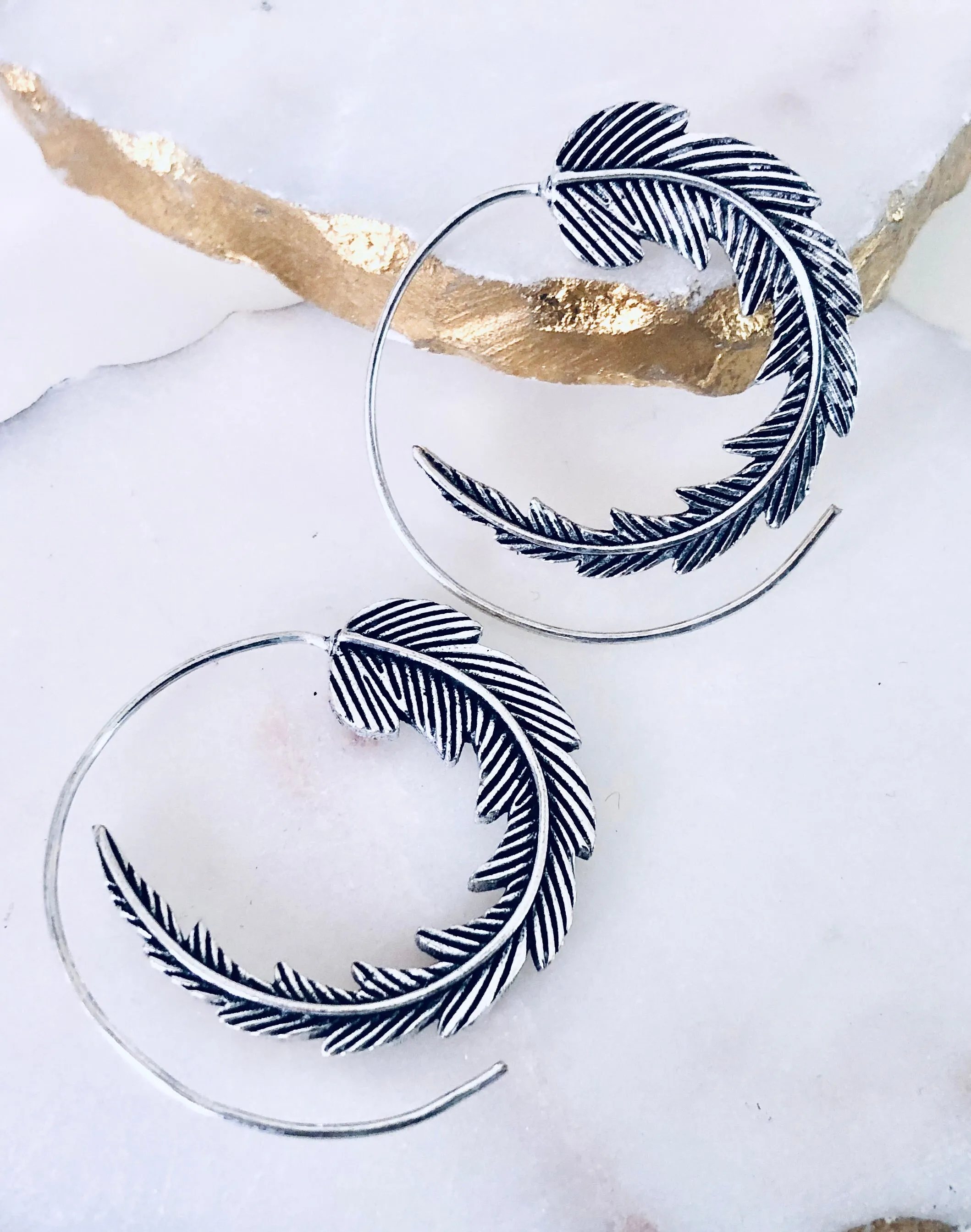 Loop Feather Earrings