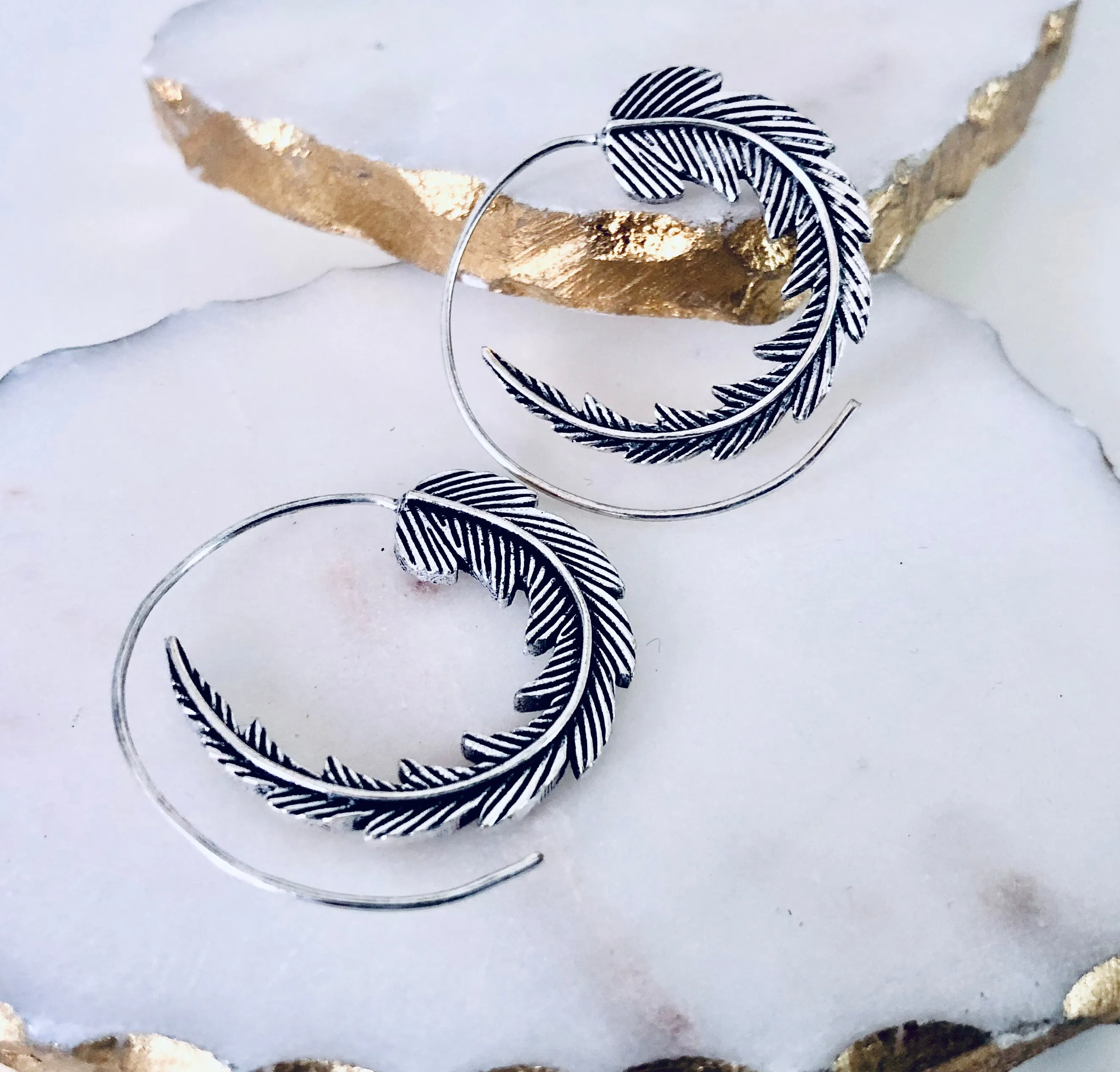 Loop Feather Earrings