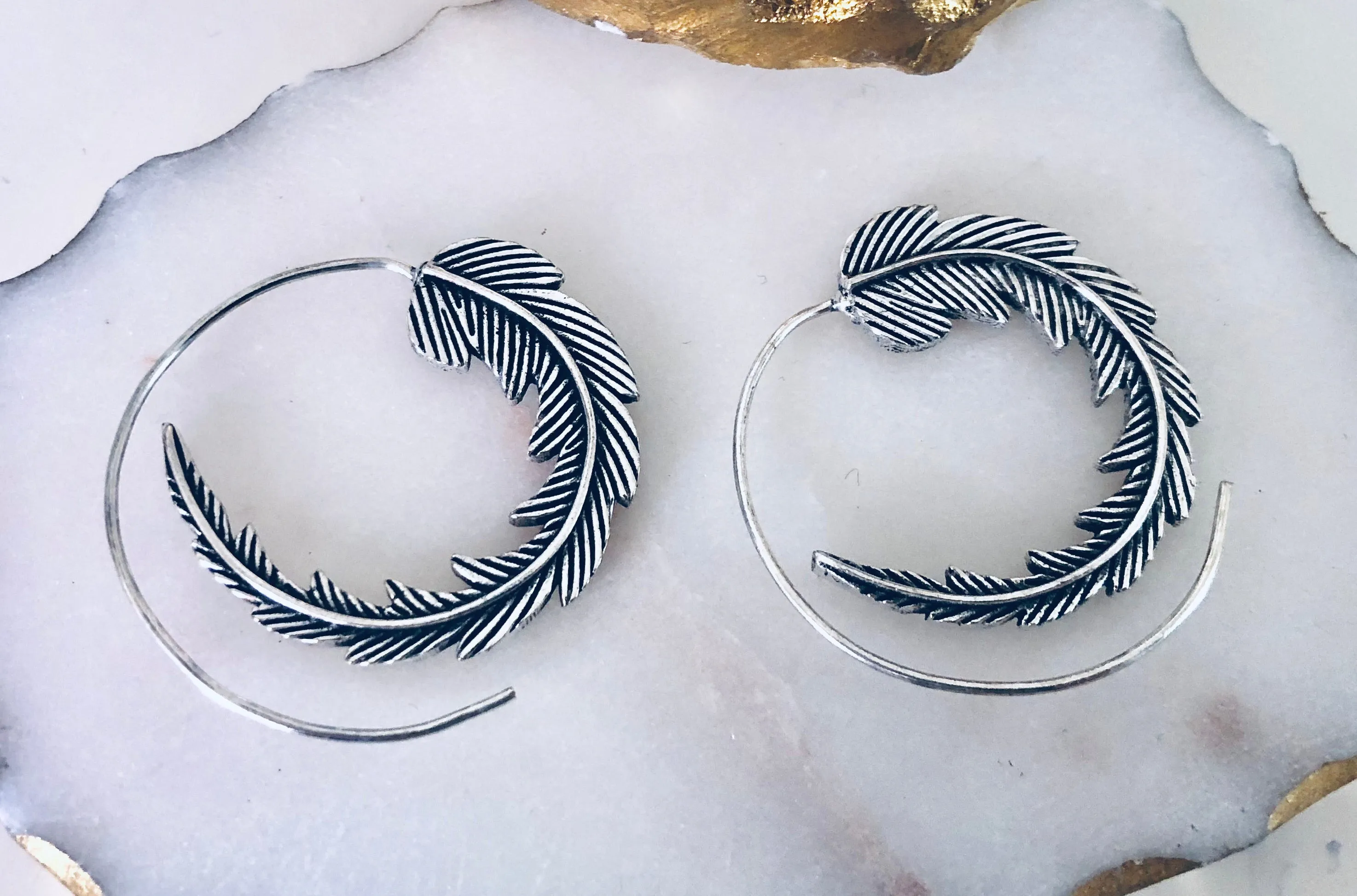 Loop Feather Earrings