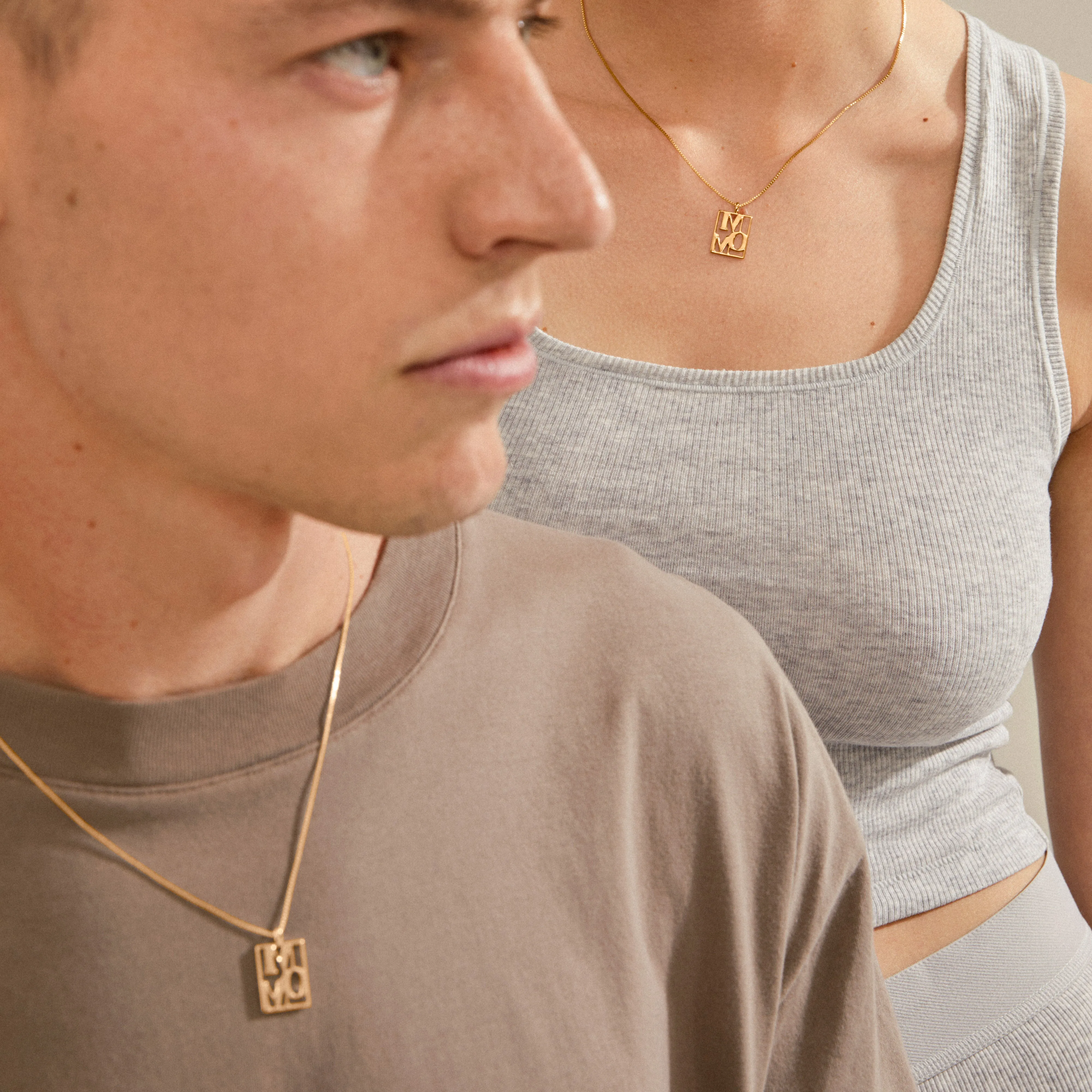 LOVE TAG, MOM necklace gold-plated