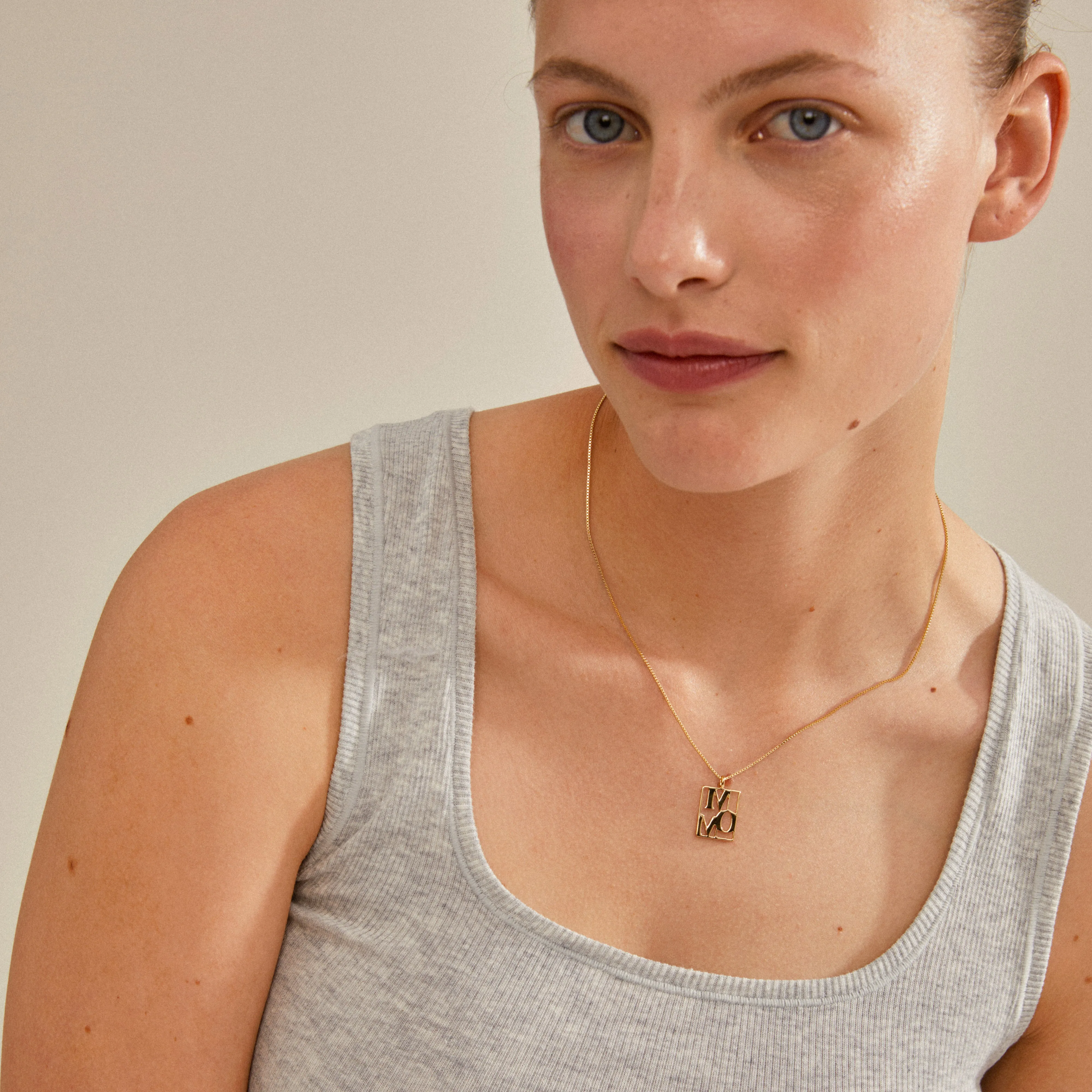 LOVE TAG, MOM necklace gold-plated