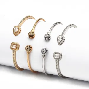 Lucky Eye Open Cuff Bracelet Bangle Gold Silver Women Men Fashion Jewelry