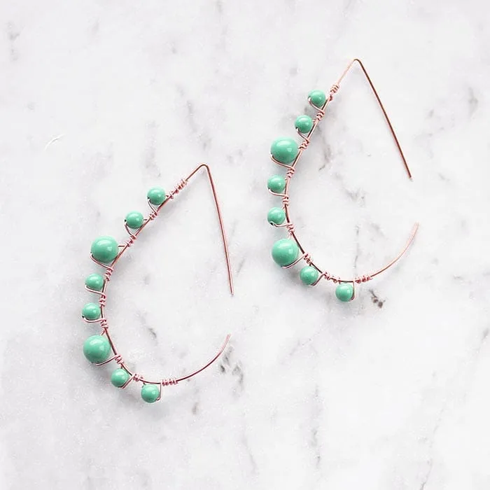 Lulu Pearl Teardrop Hoop Earrings