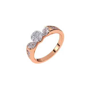 Luxurious Round Diamond Cluster Wedding Ring