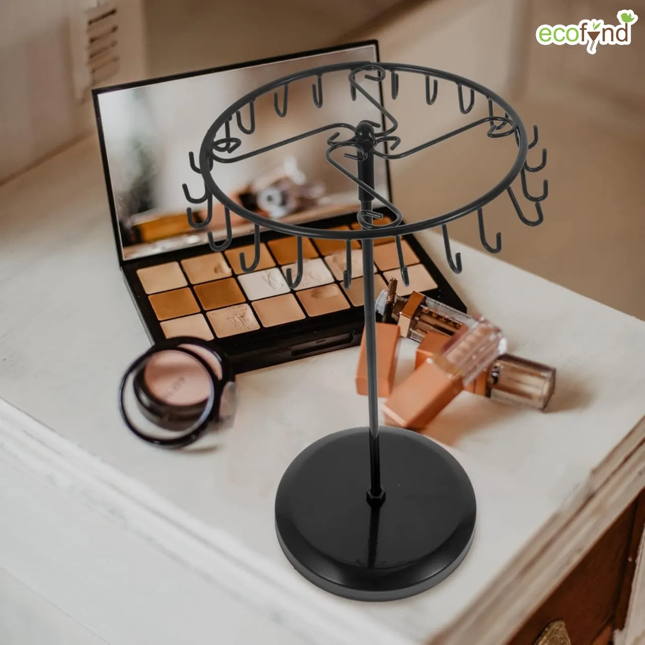 Metal Rotating Jewelry Organizer Stand