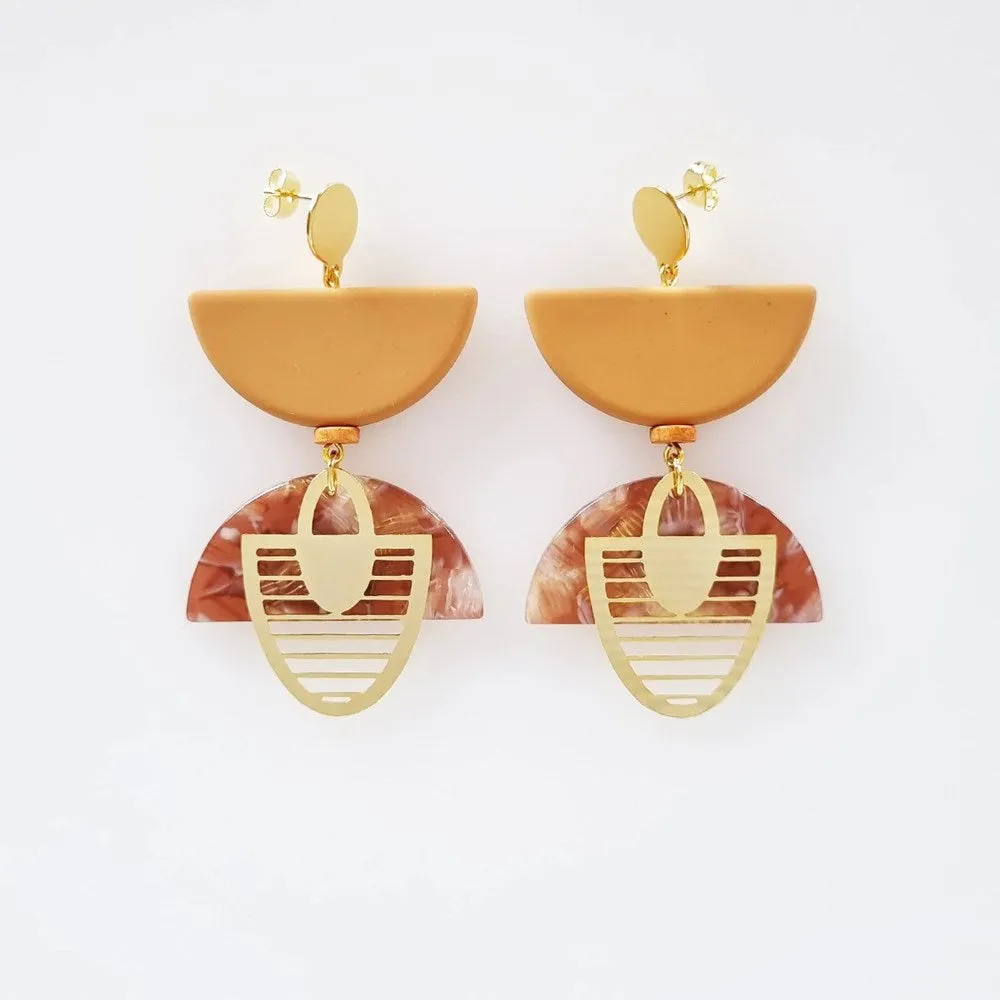 Middle Child: Clockwork Earrings Mustard