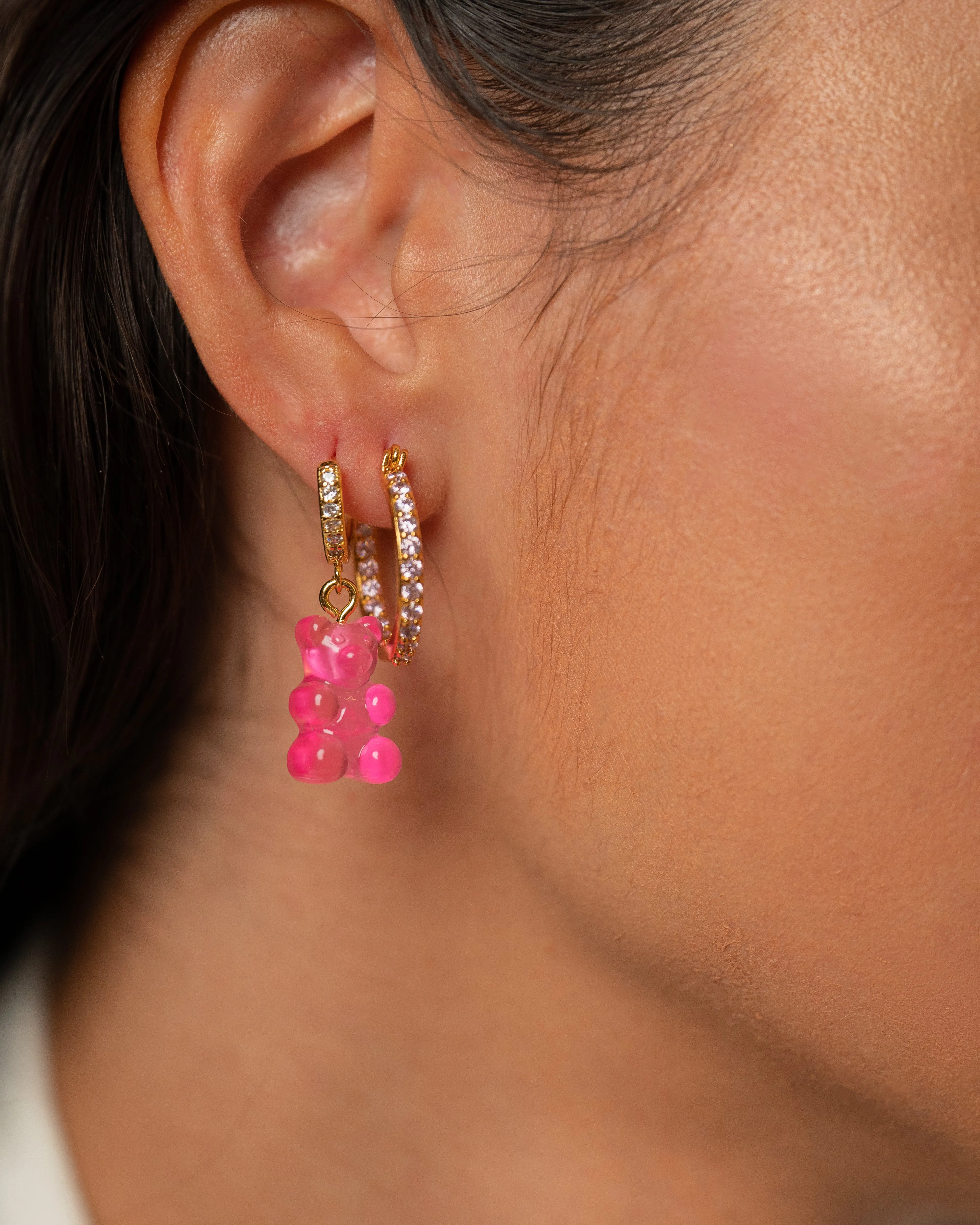 Mini Serena Hoops - Bubblegum pink