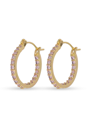 Mini Serena Hoops - Bubblegum pink
