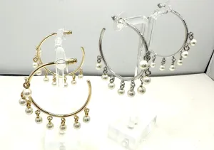 Multi Pearl Hoop Earring