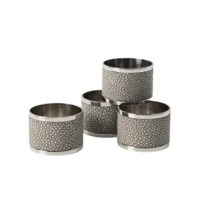 Napkin Ring Barley Faux Shagreen Set of 4