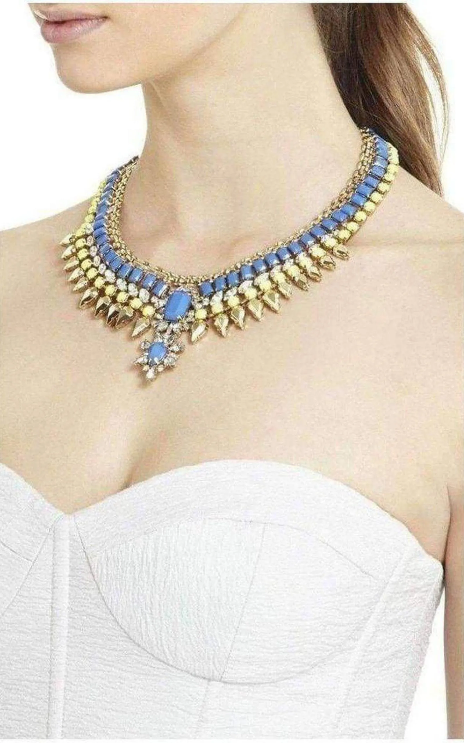 Natural Stone Spike Necklace