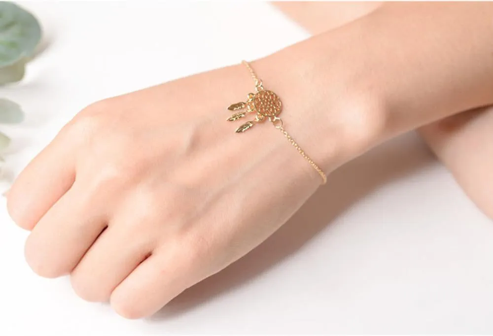 New Fashion Silver Color Dreamcatcher Charm Bracelets For Women Dream Catcher Jewelry