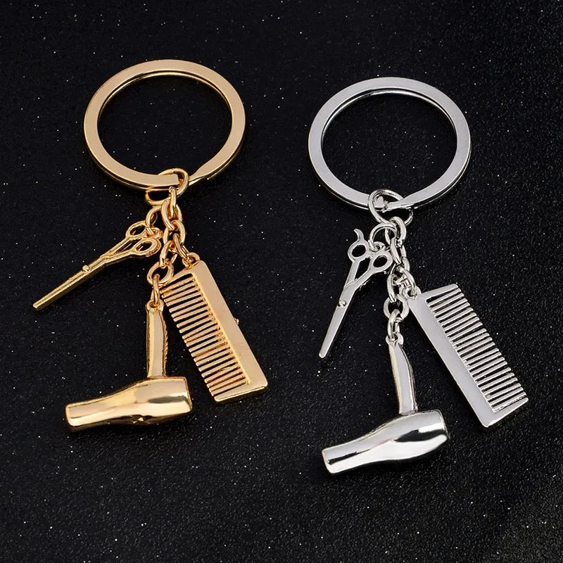 New Personality Hair Dryer Keychain