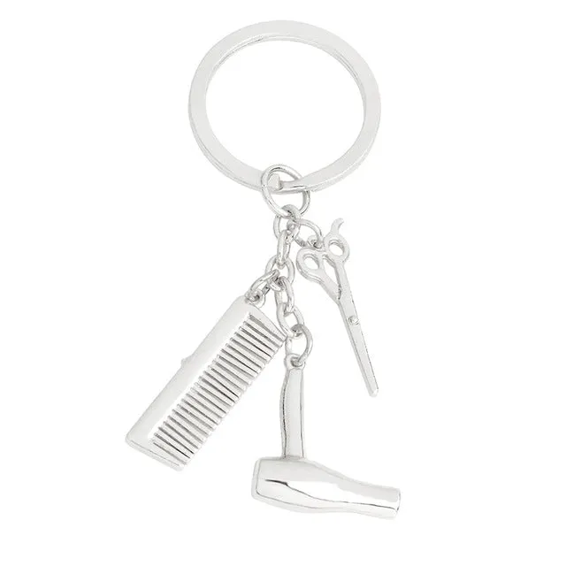 New Personality Hair Dryer Keychain