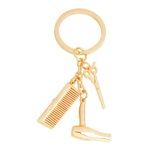 New Personality Hair Dryer Keychain