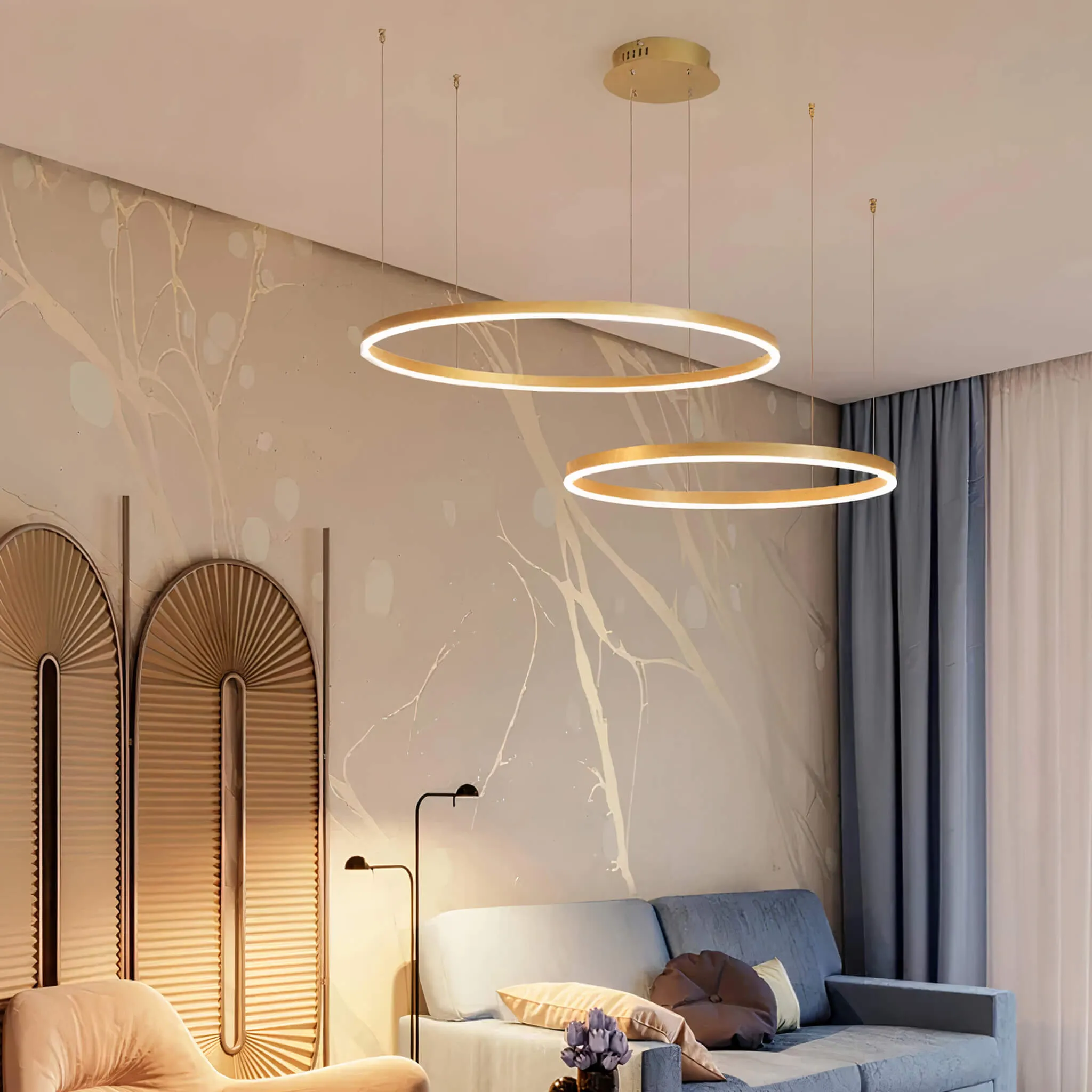 Nordic Rings Ceiling Light  • Gold