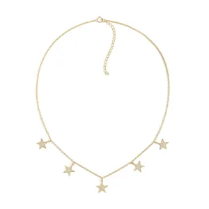 Orchid Gems Twinkle Stars Diamond Necklace