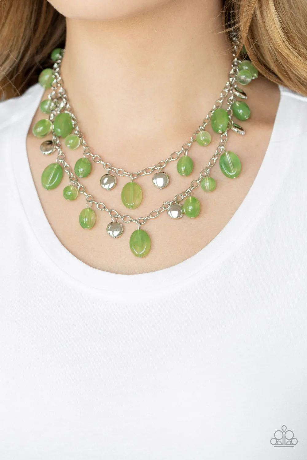 Paparazzi Necklace ~ Rainbow Shine - Green
