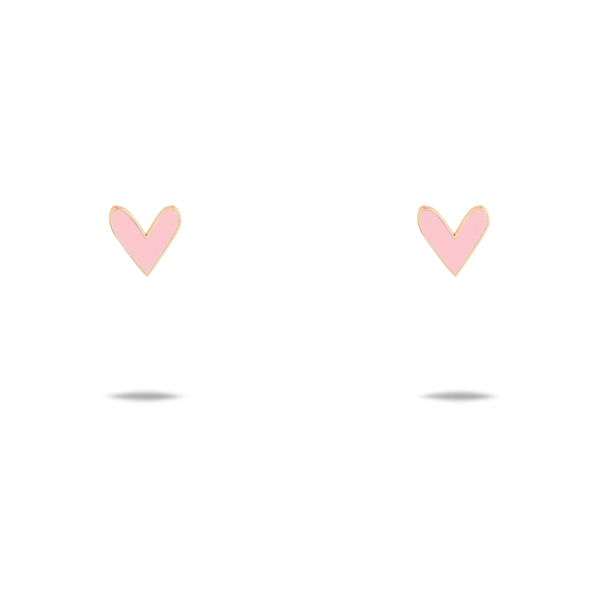 Pink Heart Stud Earring