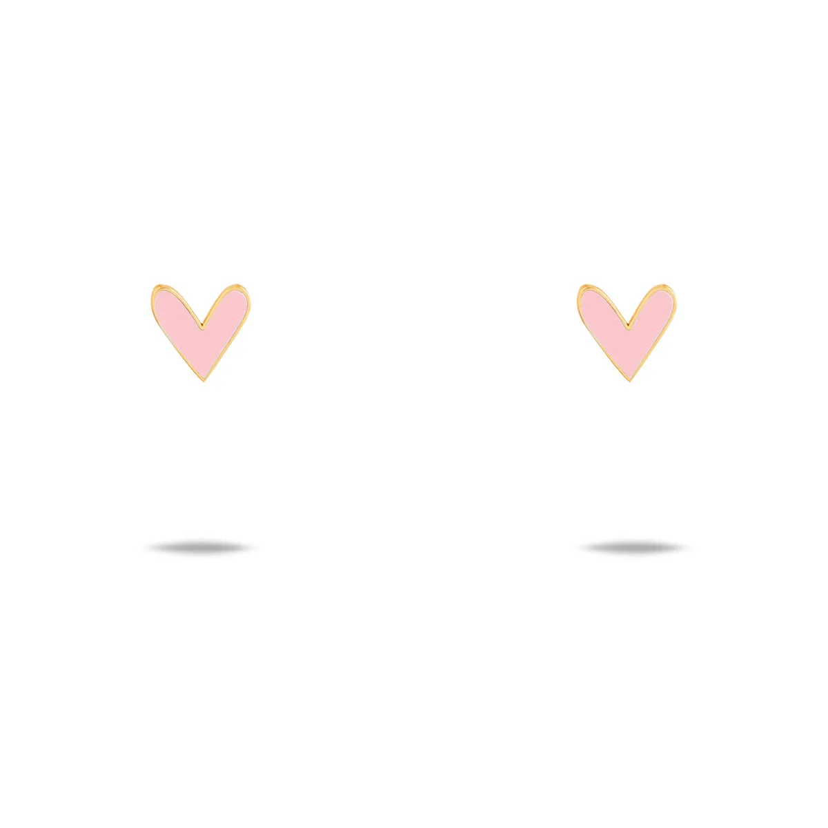 Pink Heart Stud Earring