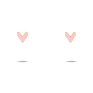 Pink Heart Stud Earring