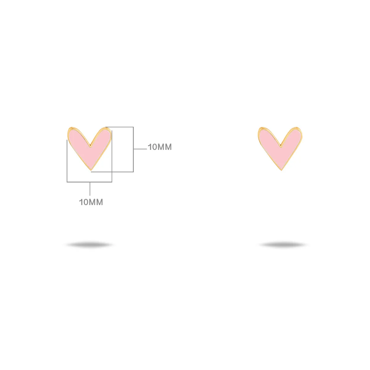 Pink Heart Stud Earring