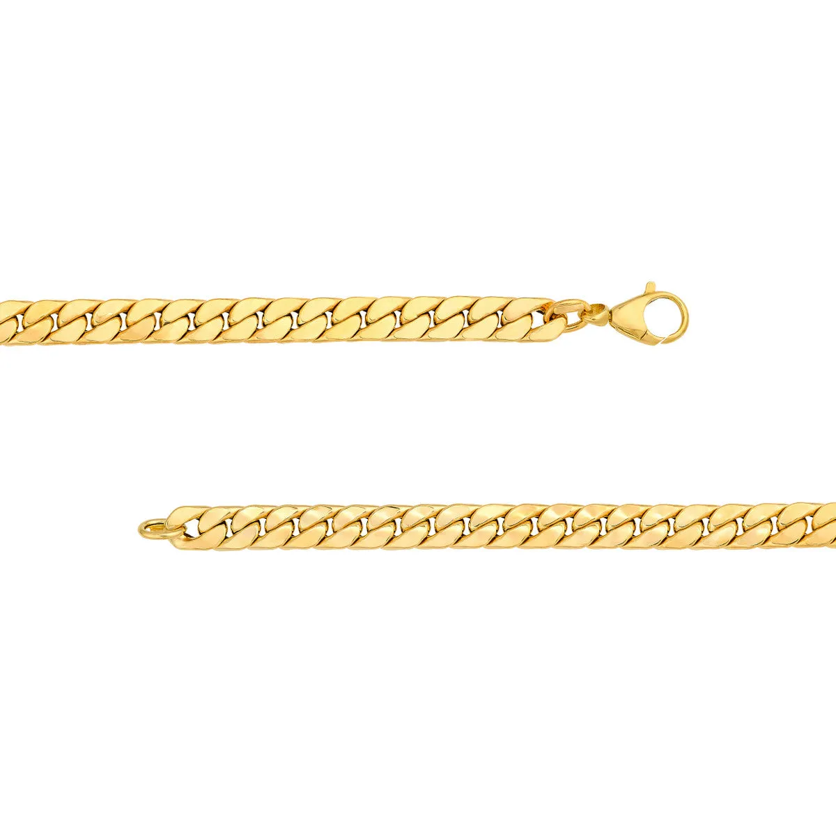 Polished Flat Curb Chain