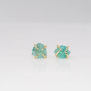 Prong Raw Crystal Studs