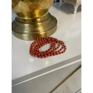 Red and Gold Bead Bracelet