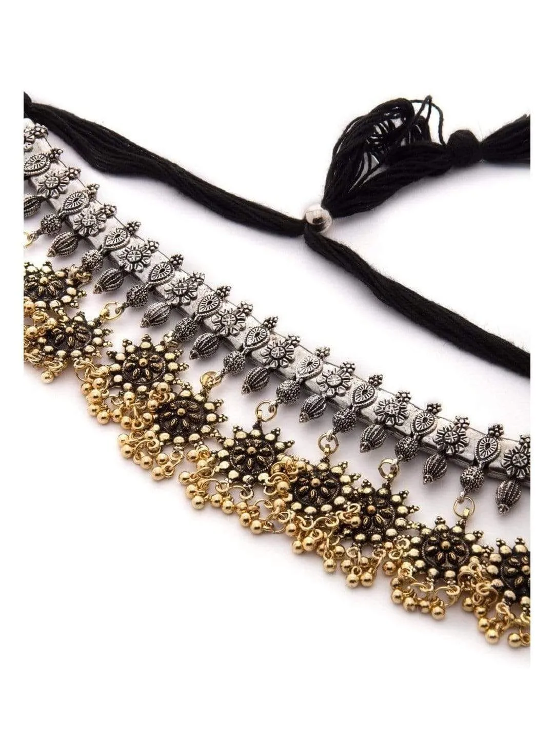 Rubans Oxidised Dual Toned Boho Necklace