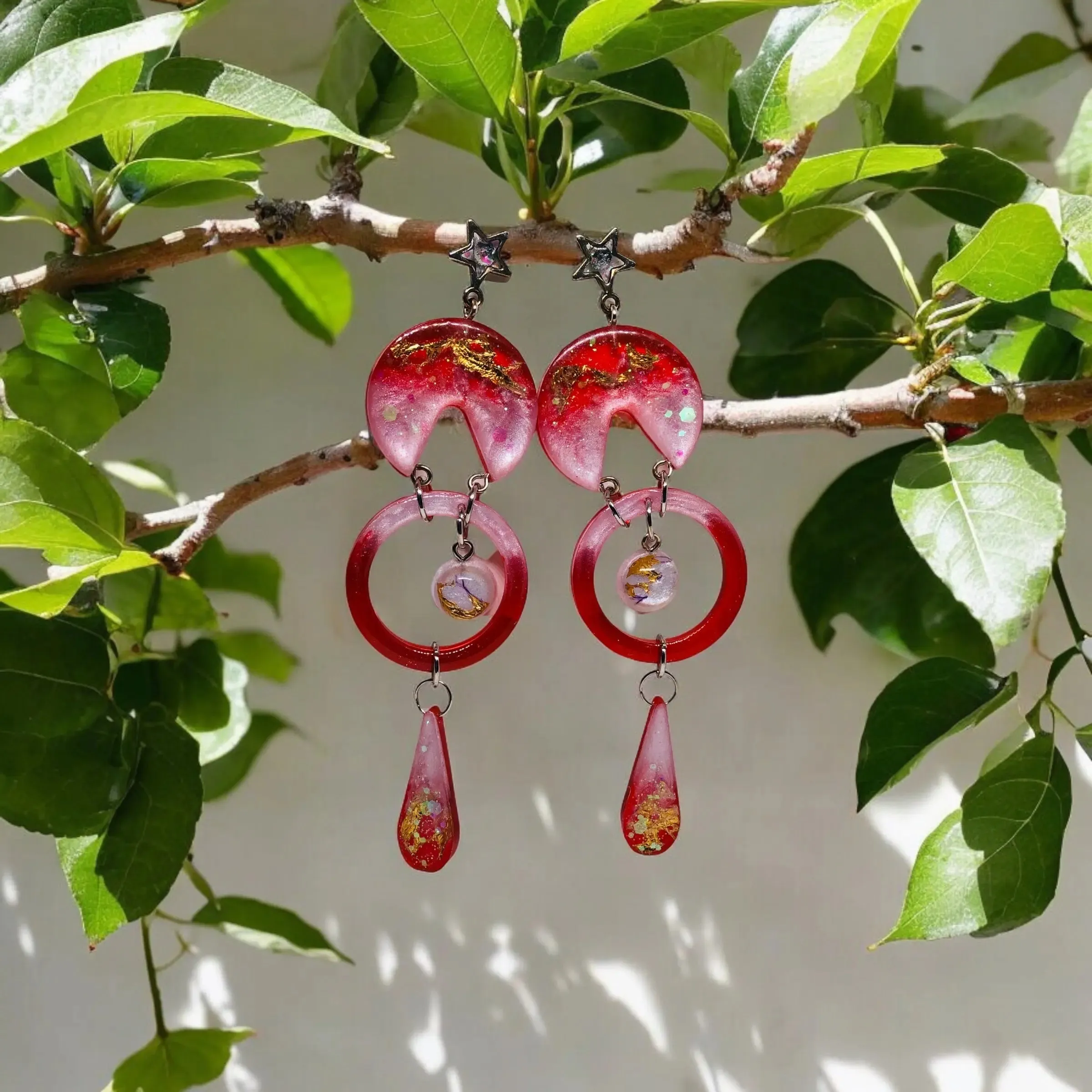 Ruby Glow Earrings